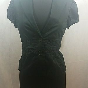 BCBG Maxazria Blazer Shirt Shawl Collar Two Button